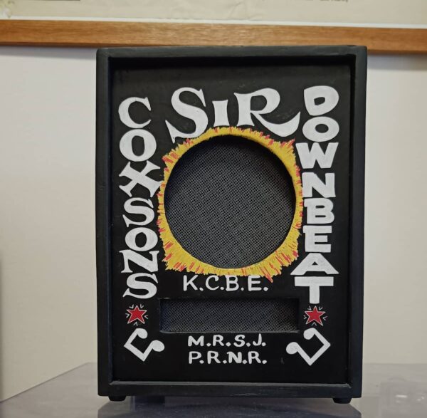 Vintage Reggae Sound System Replicas | Sir Coxsone's Downbeat Wooden Speaker with Modern Connectivity | 50W, Bluetooth, USB – Collectible Music Memorabilia